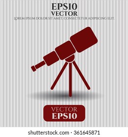 Telescope vector icon or symbol