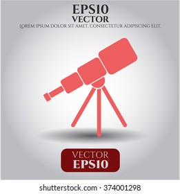 Telescope vector icon or symbol