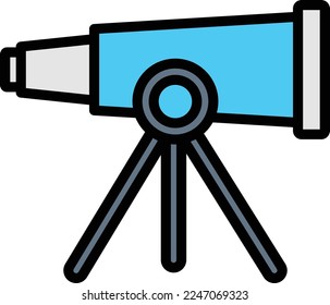 Telescope-Vektorsymbol, geeignet für gewerbliche Arbeiten und leicht zu verändern oder zu bearbeiten
