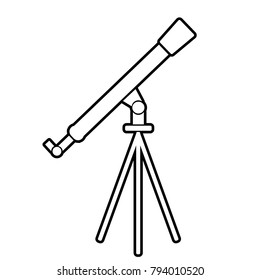 Telescope - vector icon without  fill