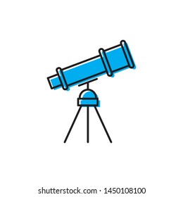 Telescope vector icon,isolated on white background