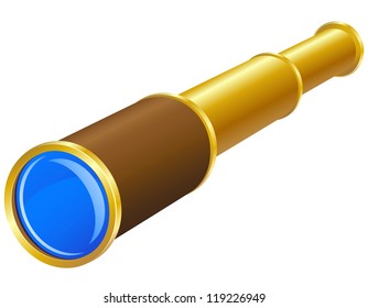 telescope vector illustration isolated on white background