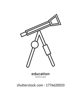 Telescope vector illustration lineal color and filled design