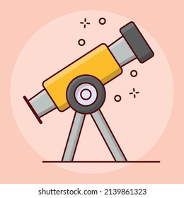 telescope Vector illustration on a transparent background.Premium quality symmbols. vector line flat  icon for concept and graphic design.