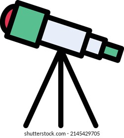 telescope Vector illustration on a transparent background.Premium quality symbols.Stroke vector         icon for concept and graphic design.