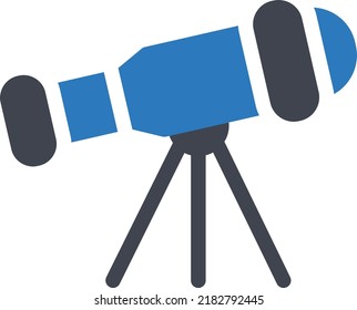 telescope Vector illustration on a transparent background. Premium quality symbols. Glyphs vector icons for concept and graphic design.