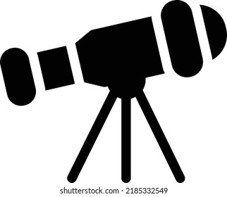 telescope Vector illustration on a transparent background. Premium quality symmbols. Glyphs vector icons for concept and graphic design.