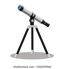 Telescope vector illustration on white background