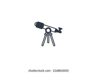 Telescope Vector Isolated Emoticon. Telescope Icon