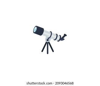 Telescope vector isolated icon. Emoji illustration. Stargazing vector emoticon