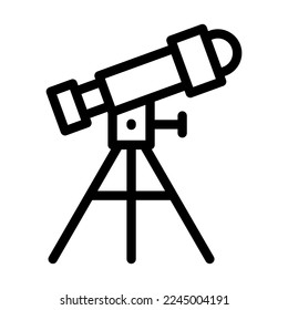 Telescope Vector Line Icon Design
