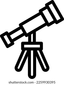 Telescope Vector Line Icon Design