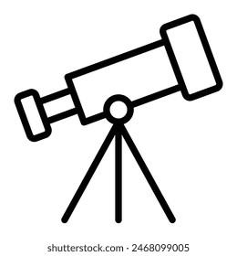 Telescope Vector Line Icon Design