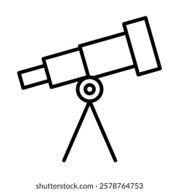 Telescope Vector Line Icon Design