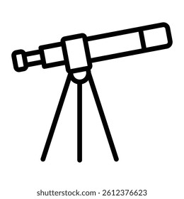 Telescope Vector Line Icon Design