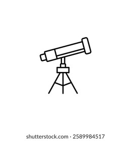Telescope Vector line icon icons design