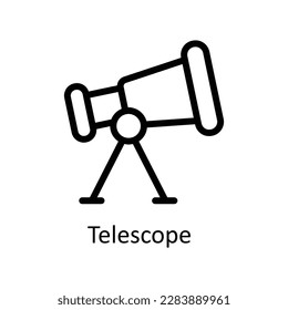 Telescope  Vector   outline Icons. Simple stock illustration stock