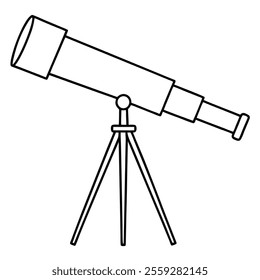 telescope of a vector silhouette