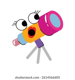 Telescope vector Sticker. Eps 10 file