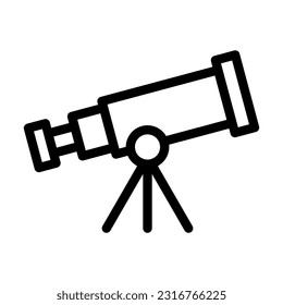 Telescope Vector Thick Line Icon For Personal And Commercial Use.
