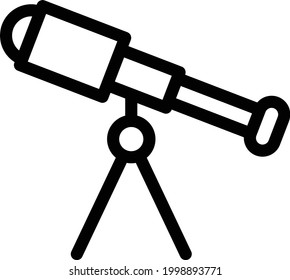 telescope vector thin line icon