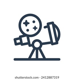 Telescope View Vector Icon Illustration