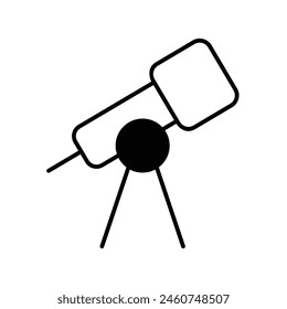 telescope with white background vector stock illustration