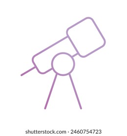 Teleskop mit weißem Hintergrund Vektorgrafik Stock Illustration