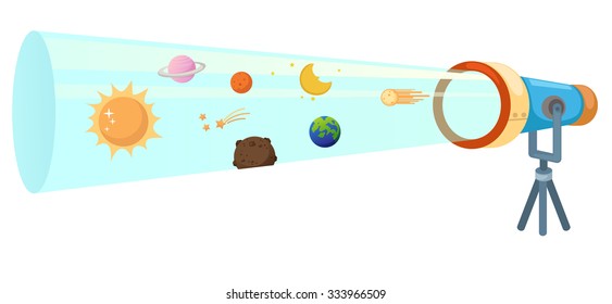 Telescope.vector illustration