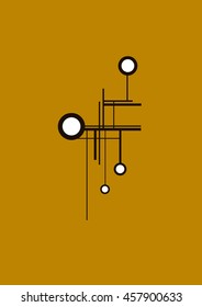Telescopic abstraction. The alien element - art vector background.