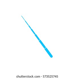 Telescopic Baton icon flat. Blue pictogram on white background. Vector illustration symbol