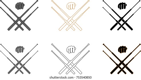 Telescopic batons self defence training logotype