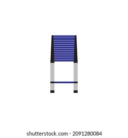 telescopic folding ladder design illustration icon logo templat