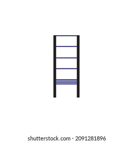 telescopic folding ladder design illustration icon logo templat