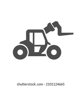 Telescopic forklift loader glyph icon