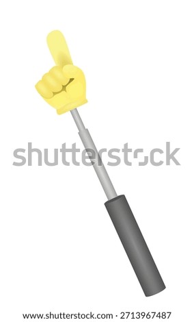 Telescopic pointing stick. vector illustration