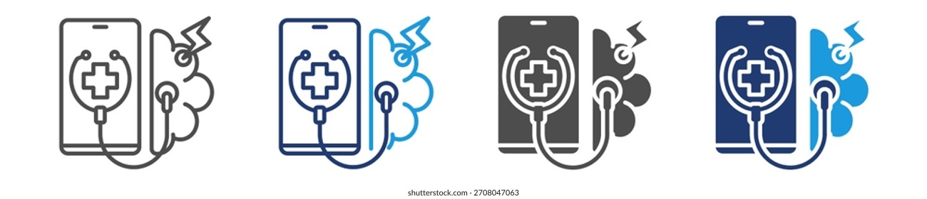 telestroke icon set multiple style