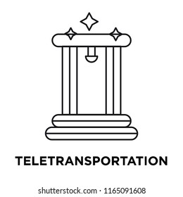 Teletransportation icon vector isolated on white background, Teletransportation transparent sign