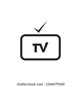 Televeision tv graphic design template vector isolated