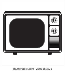 Televicion (tv) icon ilustration simple and classic