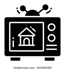 televisión y icono de moda, de estilo plano aislado de fondo blanco. Símbolo de diseño de sitio web, logotipo, aplicación, interfaz de usuario.