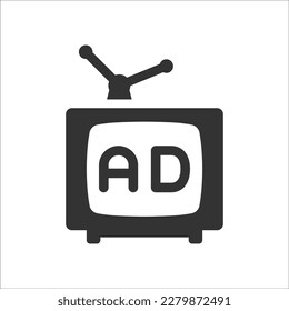 Icono de anuncios de televisión, Vector Graphics