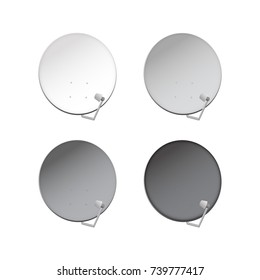 Television aerial. Satellite television dish vector illustration.
