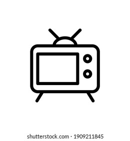 television antenna vector line icon