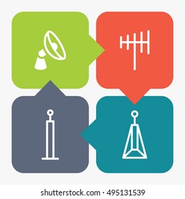 Television Antenna Vector Objects