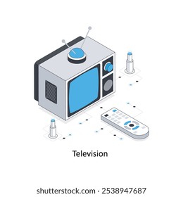 Television Cab Location  isometric stock illustration. EPS File stock illustration