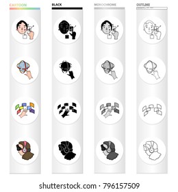Television, cinema, technology and other web icon in cartoon style.Virtual, real, 3G, icons in set collection.