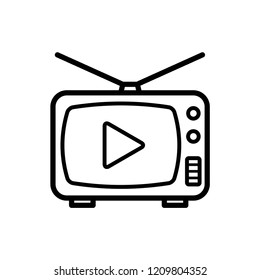 television - communication icon vector