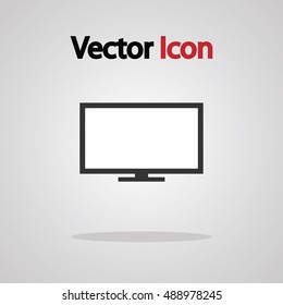 Television or Computer Desktop icon design, Vector illustration image icon.