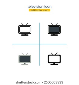 televisor, ordenador y pantalla Conjunto de iconos